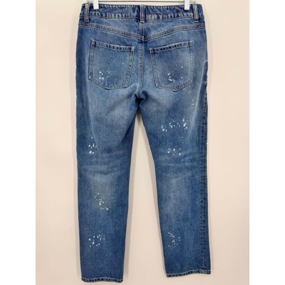 CABI 100% BF The Maverick Boyfriend Distressed Paint Splatter Jeans Size 2 - Picture 4 of 7